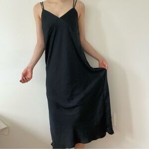 SOLD Zara black silky maxi dress